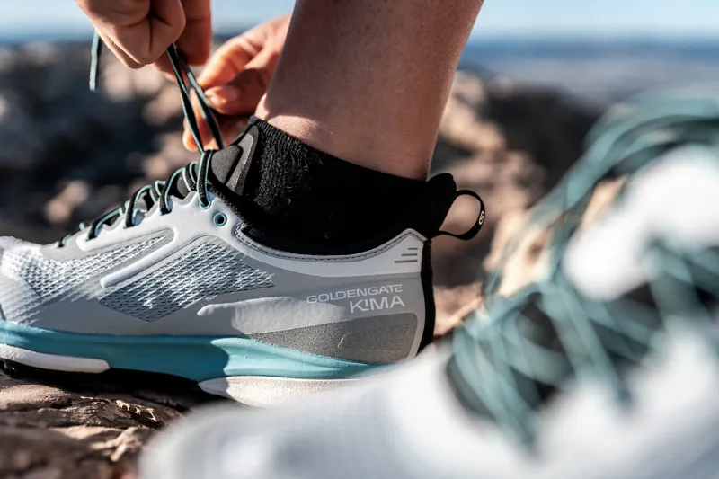 Scarpa Womens Golden Gate Kima RT Trail Running Shoes - Light Gray-Aruba Blue-10